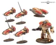 Golden armored warrior with jetbikes and "WARHAMMER COMMUNITY" text.