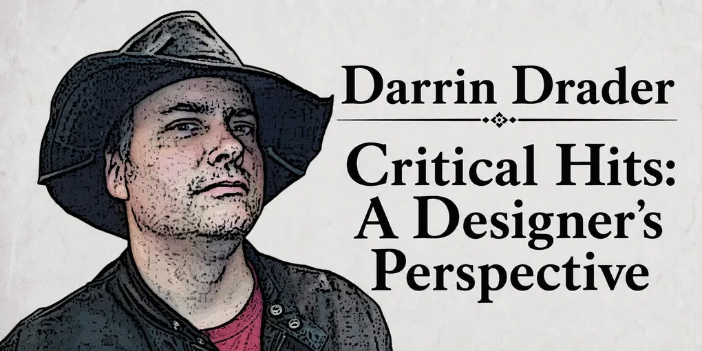 Man in cowboy hat, text: "Darrin P Critical A Desi Perspe"