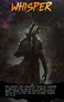 Silhouette of a cloaked figure against a dark, textured background.
