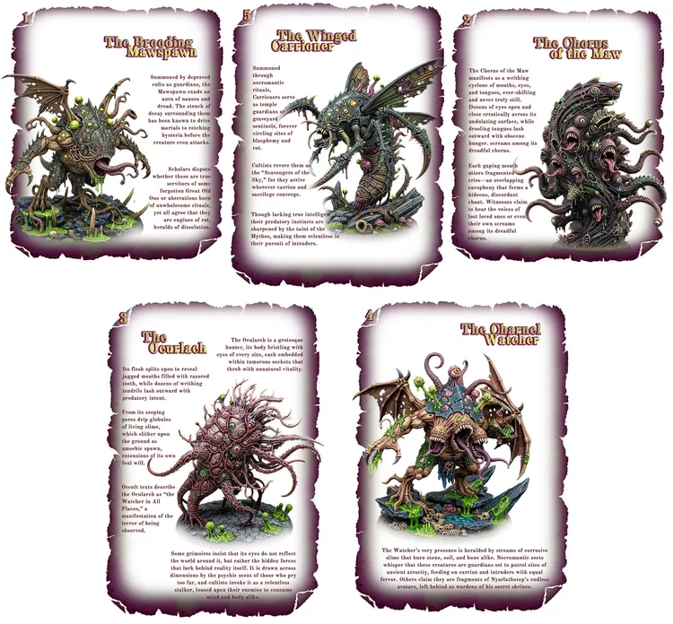 Five characterful and detailed monster miniatures from the 