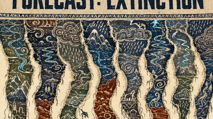 Forecast: Extinction, intricate nature and city illustrations