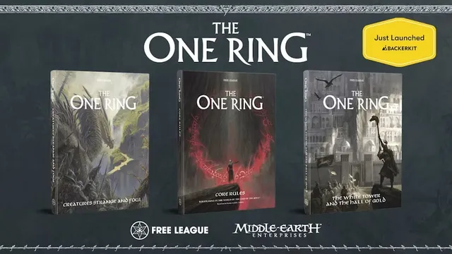 Three "The One Ring" books by Free League and Middle-earth Enterprises.