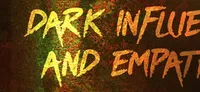 "INFLUX EMPATH" in orange, textured letters on a dark, multicolored background.