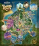 Fantasy map of Hyper City with labeled districts and landmarks.
