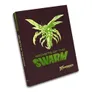 Dark brown book cover with green insect-like creature and text "SECRETS OF THE SWARM" and "STARFINDER".
