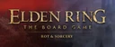 The image features the title "ELDEN RING: THE BOARD GAME" prominently displayed in a bold, metallic font, with the subtitle "ROT & SORCERY" beneath it. The background transitions from deep red to dark purple, evoking a sense of mystery and decay, while subtle textures suggest a fantastical landscape. The overall design reflects the themes of the Elden Ring universe, hinting at adventure and exploration.