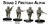 Four detailed miniature figures are displayed, representing members of Squad 2 Fireteam Alpha. From left to right, they include a Fire Team Leader holding a rifle, an Automatic Rifleman with a larger weapon, a Grenadier equipped with a grenade launcher, and a Marksman aiming with a scoped rifle. Each figure is posed dynamically and features modern military gear, showcasing the extensive research behind their design.