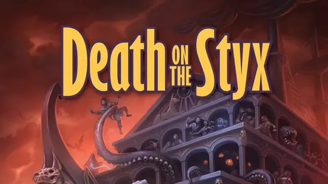 Death on the Styx, dark ship with monsters and skeletal crew, glowing lantern.
