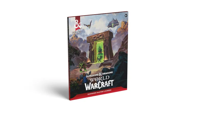 Dungeons & Dragons World of Warcraft Dungeon Master's Screen cover with fantasy art.