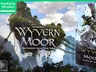 "Wyvern Moor Dungeon Crawl Card Game" book cover and floating island landscape.