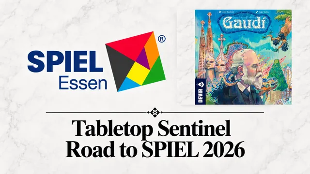 Gaudi game box with colorful Gaudi-inspired art and Sagrada Familia towers.