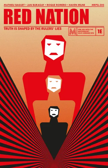 Red Nation cover: stylized red figure with two white masked faces, text "RED NATION TRUTH IS SHAPED BY THE RULERS' LIES"