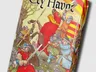 A vibrant box cover for the game "Cry Havoc" features a chaotic medieval battle scene. Various armored figures, including knights and foot soldiers, engage in combat, wielding swords and shields, while a large figure in a red cloak commands attention in the center. The background includes trees and a colorful banner, enhancing the dynamic atmosphere of the artwork.