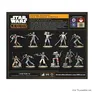 A collection of 11 unpainted plastic miniatures representing the Weequay Pirates from Star Wars: Legion, displayed on a black background. The miniatures feature various poses, showcasing their rugged attire and weaponry, including blasters and melee weapons. The top section includes the title "Hondo Ohnaka and Weequay Pirates," along with compatibility icons for different factions, while the bottom lists the contents and assembly requirements.