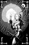 Woman in armor holding a torch, spider-like robot behind her.