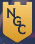 NGC on a gold shield