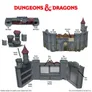Castle Ravenloft model with labeled parts: Dice Towers, Initiative Flags, Note Clips, Storage Drawers, Shelves.