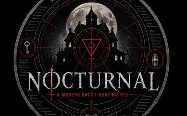 Nocturnal: A Modern Ghost-Hunting RPG, haunted house, full moon, occult symbols.