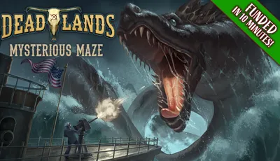 Black serpent with open mouth and sharp teeth, green banner with white text "FUNDED IN 10 MINUTES!"