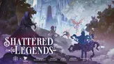 Five fantasy characters stand on a rocky path before a grand, castle-like structure with spires. A cloaked figure in purple robes leads, followed by others in varied armor and attire. A floating fairy with iridescent wings hovers to the right.