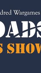 A promotional graphic for the Milton Hundred Wargames Club's annual convention features the title "BROADSIDE GAMES SHOW 2023" prominently displayed in bold, stylized text. The background is a deep navy blue, with the club's name at the top in white, and the year highlighted in orange. The design conveys a sense of excitement and anticipation for the event, which includes display games, trade stands, and participation areas.