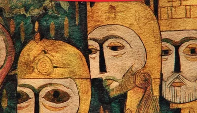 Stylized illustration of three robed figures with elongated faces, text "THE SEPT OF DORIAN" and "5th EDITION"