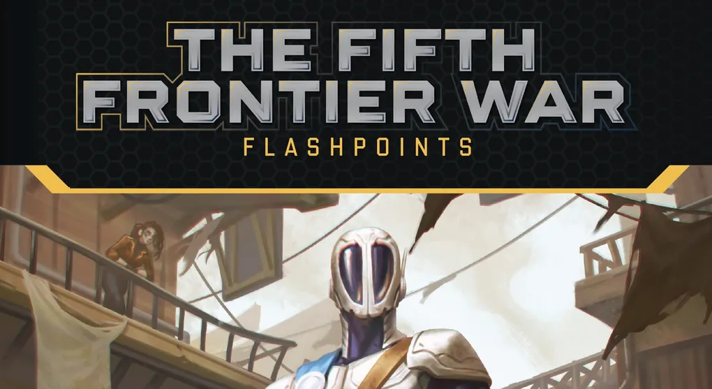 The Fifth Frontier War Flashpoints with the head and shoulders of a Zhondani soldier