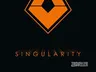 Orange diamond-shaped logo centered against a black background. The diamond has a thick black border and contains a stylized, abstract letter "S" formed by two overlapping angular shapes. Below the diamond, the word "SINGULARITY" is written in all capital letters, using a sans-serif font with a metallic gold color. The text has a slight glow effect.
