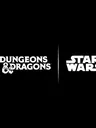 Dungeons & Dragons and Star Wars logos on black