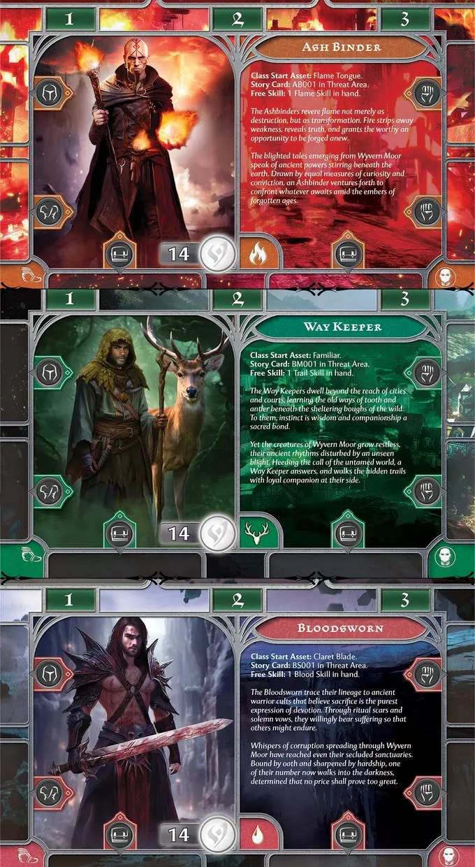 Way Keeper card with a man and deer in a forest.