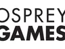 The logo of Osprey Games features a stylized design with the letters "O" and "G" intertwined in a bold, modern font. The logo is predominantly black and white, with the "O" appearing larger and more prominent, while the "G" is slightly smaller and positioned to the right. The overall design conveys a clean and professional aesthetic, suitable for a gaming publisher.
