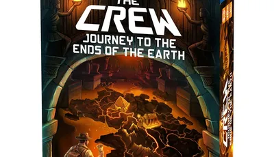 Box for "The Crew Journey to the Ends of the Earth" game by Thomas Sing, Kosmos.