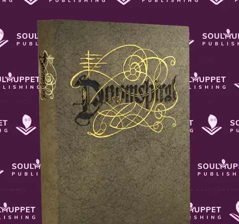 Doomspiral book cover with ornate gold text on a textured background.