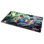 Lorcana playmat with colorful animated characters and vines, "Disney Lorcana Trading Card Game" text.