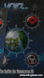 The image features several tabletop gaming rulebooks stacked together. The prominent cover in the foreground displays "Urban War: Strike Team Action" with a striking design featuring a gas mask and bold text. Behind it, two VOID rulebooks are visible: one titled "VOID 2.0: Assault on Juzo Precinct," showcasing a character with a gun, and another titled "VOID 2.0: The Battle for Monoceros III," featuring a stylized planet and graphic elements. The overall color scheme includes dark tones with vibrant accents, emphasizing the sci-fi theme.