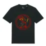 Black t-shirt with red circular graphic of armored figure and text "BLOOD ANGELS"