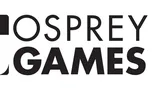 The logo of Osprey Games features a stylized design with the letters "O" and "G" intertwined in a bold, modern font. The logo is predominantly black and white, with the "O" appearing larger and more prominent, while the "G" is slightly smaller and positioned to the right. The overall design conveys a clean and professional aesthetic, suitable for a gaming publisher.