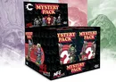 A display box for the "Mystery Pack Series 2" from Para Bellum Games features a vibrant design with bold red text on a black background. The box showcases several unpainted resin miniatures of Gnomes, each with unique armor and weapons, hinting at their roles in the fantasy universe of Conquest: The Last Argument of Kings. The backdrop includes soft, colorful gradients, enhancing the overall visual appeal of the packaging.