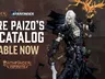Warrior with white hair, black armor, sword, and fiery phoenix. Text: "PAIZO'S BLOG NOW".