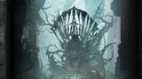 Dark throne of thorns with shadowy figures below. Text: "The Throne of Thorns III THE HAUNTED WASTE | DAVOKAR AWAKENS"