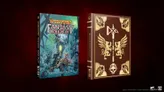 Brown book with gold skull, wings, and sword emblem, titled "Warhammer Fantasy Roleplay"