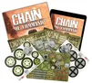 The image showcases the new edition of "Chain of Command," featuring the rulebook prominently at the top, with the title clearly visible. Surrounding the rulebook are various game components, including morale trackers, tokens with military symbols, and resin Jump Off Points. An iPad displaying the game interface is also included, emphasizing the digital aspect of the game.