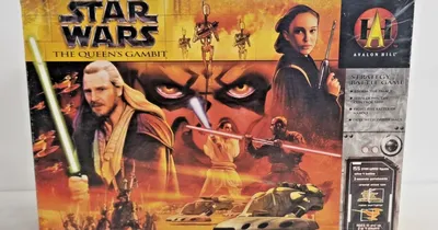 Star Wars The Queen's Gambit strategy battle game box with characters and droids.
