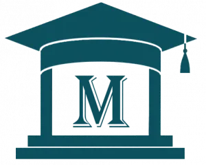 A stylized logo featuring a graduation cap above a large letter "M." The cap is depicted in a teal color, with a simple design that emphasizes the academic theme. The overall look is clean and modern, suitable for representing an educational or community-focused event.