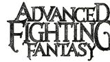 The logo for "Advanced Fighting Fantasy" features bold, stylized lettering in a dark, textured design. The letters are intricately shaped, with some elements appearing jagged or worn, evoking a sense of adventure and fantasy. The overall aesthetic suggests a classic tabletop role-playing game, inviting players to explore its rich narratives and challenges.