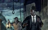 Man in suit and hat, zombie-like figure with lantern, dark street, "Call of Cthulhu Innsmouth" text.